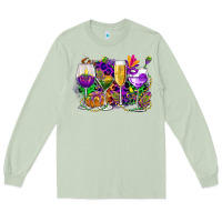 Matcha mardi gras wine glasses cowgirl Long Sleeve Tee - CowGirlArtShop