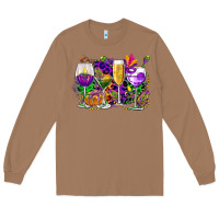Toasted Coconut mardi gras wine glasses cowgirl Long Sleeve Tee - CowGirlArtShop