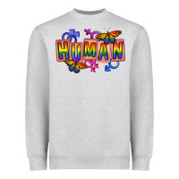 Heather Grey Human pride Heavyweight Sweatshirt - FaDigitalArtStudio