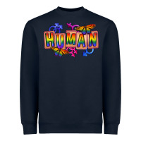 Navy Human pride Heavyweight Sweatshirt - FaDigitalArtStudio