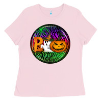 Bubblegum Pink halloween round earrings 3 Ladies Tee - BundleAndBundleShop