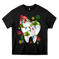 Black Christmas Teeth Dentist Heavy Core Tee - MaliasSmallBusiness