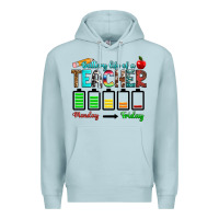 Blue Mist battery life of a teacher monday friday Premium Hoodie - RanaPortraitStore