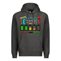 Charcoal Heather battery life of a teacher monday friday Premium Hoodie - RanaPortraitStore