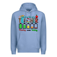 Colony Blue battery life of a teacher monday friday Premium Hoodie - RanaPortraitStore