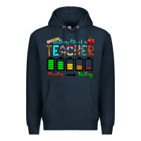 Navy battery life of a teacher monday friday Premium Hoodie - RanaPortraitStore