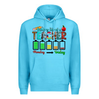 Ocean Blue battery life of a teacher monday friday Premium Hoodie - RanaPortraitStore
