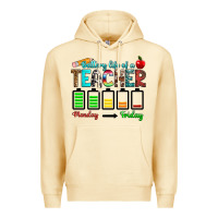 Pina Colada battery life of a teacher monday friday Premium Hoodie - RanaPortraitStore
