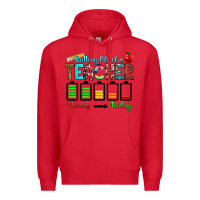 Red battery life of a teacher monday friday Premium Hoodie - RanaPortraitStore