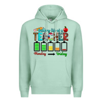 Seafoam battery life of a teacher monday friday Premium Hoodie - RanaPortraitStore