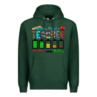 Sports Green battery life of a teacher monday friday Premium Hoodie - RanaPortraitStore