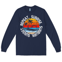 Navy sunrise sunburn sunset repeat retro vintage gift vacation t shirt Long Sleeve Tee - tuanDangUi