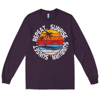 Plum sunrise sunburn sunset repeat retro vintage gift vacation t shirt Long Sleeve Tee - tuanDangUi