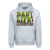 Heather Grey dad lıfe totally naıled it Urban Hoodie - BarkalooDesign