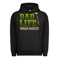 Pigment Black dad lıfe totally naıled it Urban Hoodie - BarkalooDesign