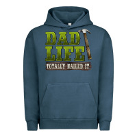 Pigment Midnight Navy dad lıfe totally naıled it Urban Hoodie - BarkalooDesign