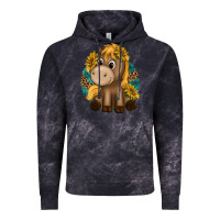 Cloud Black cute baby horse amd sunflowers Vintage Hoodie - texasbilliewilder