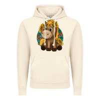Vintage Artic cute baby horse amd sunflowers Vintage Hoodie - texasbilliewilder