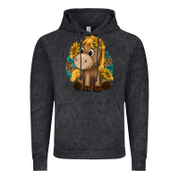 Vintage Black cute baby horse amd sunflowers Vintage Hoodie - texasbilliewilder