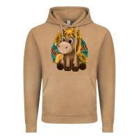 Vintage Camel cute baby horse amd sunflowers Vintage Hoodie - texasbilliewilder