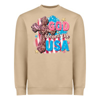 Mushroom God Blessed the USA Heavyweight Sweatshirt - FaDigitalArtStudio