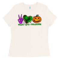 Bone peace love halloween Ladies Tee - BundleAndBundleShop