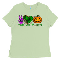 Matcha peace love halloween Ladies Tee - BundleAndBundleShop