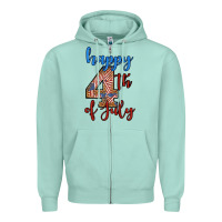 Seafoam happy 4th of july Zipper Hoodie - BundleAndBundleShop