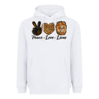 Peace Love Lion Head Heavyweight Hoodie | Teevron
