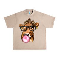 French Oak Cow Lick with Leopard Bandana Urban Heavy Tee - texasbilliewilder