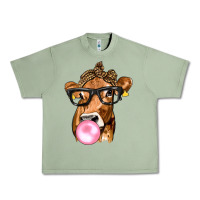 Oil Green Cow Lick with Leopard Bandana Urban Heavy Tee - texasbilliewilder