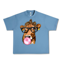 Pebble Blue Cow Lick with Leopard Bandana Urban Heavy Tee - texasbilliewilder