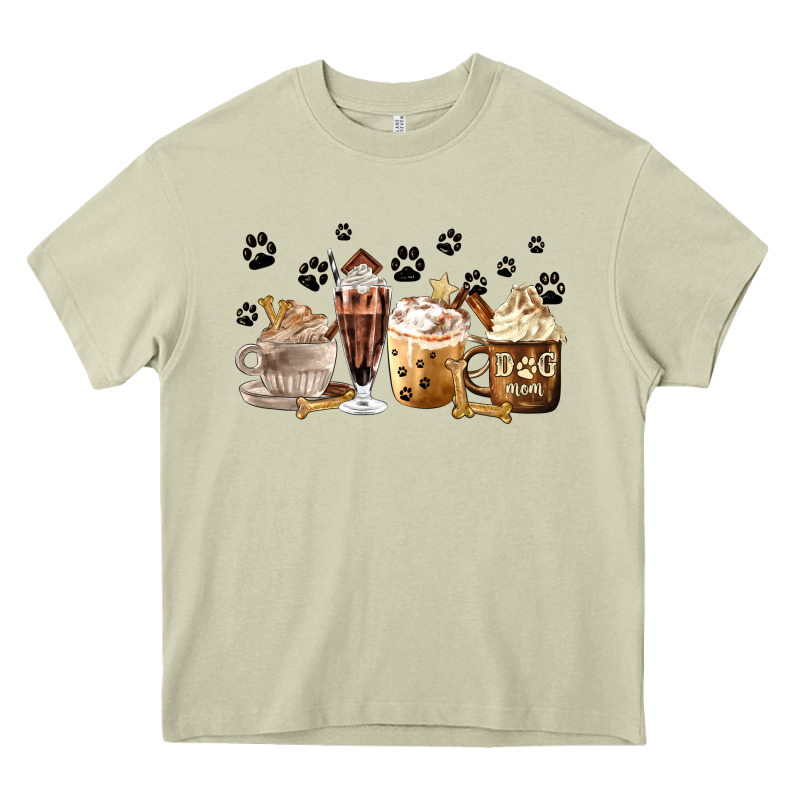 Dog Mom Coffee Lover Coffee Cups Heavy Core Tee by MaliasSmallBusiness | Teevron