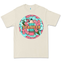 Bone teacher floral pencil round earring Premium Tee - BundleAndBundleShop