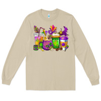 Mushroom mardi gras coffee cups cowgirl Long Sleeve Tee - CowGirlArtShop