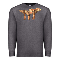 Charcoal Heather lactarius rufus mushroom Premium Sweatshirt - LillyAllenDesigns