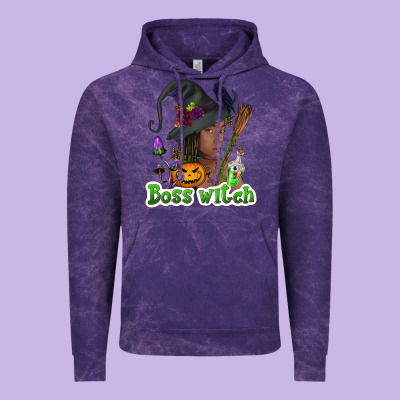 Boss Witch Afro Vintage Hoodie Designed By Nancycooperartshop
