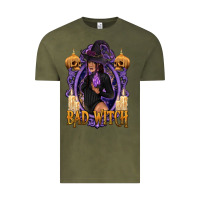 Vintage Olive Bad Witch Black Woman Vintage Tee - texasbilliewilder