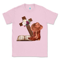 Bubblegum Pink Boots with Bible and cross Classic Tee - Bettercallsaul