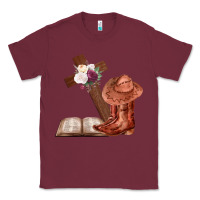 Burgundy Boots with Bible and cross Classic Tee - Bettercallsaul