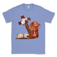Colony Blue Boots with Bible and cross Classic Tee - Bettercallsaul