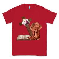 Red Boots with Bible and cross Classic Tee - Bettercallsaul