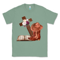 Sage Boots with Bible and cross Classic Tee - Bettercallsaul