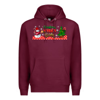 Burgundy christmas vibes only libbey glass Premium Hoodie - BundleAndBundleShop