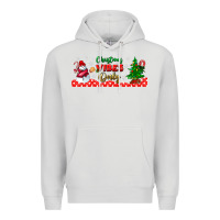 Dove Grey christmas vibes only libbey glass Premium Hoodie - BundleAndBundleShop