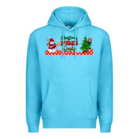 Ocean Blue christmas vibes only libbey glass Premium Hoodie - BundleAndBundleShop
