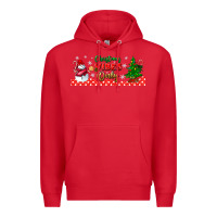 Red christmas vibes only libbey glass Premium Hoodie - BundleAndBundleShop