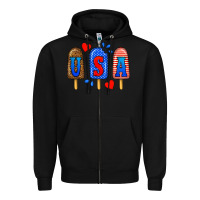 Black usa popsicles Zipper Hoodie - BundleAndBundleShop