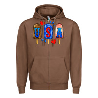 Chestnut usa popsicles Zipper Hoodie - BundleAndBundleShop
