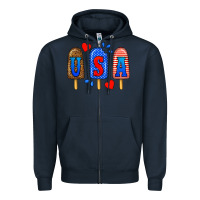 Navy usa popsicles Zipper Hoodie - BundleAndBundleShop
